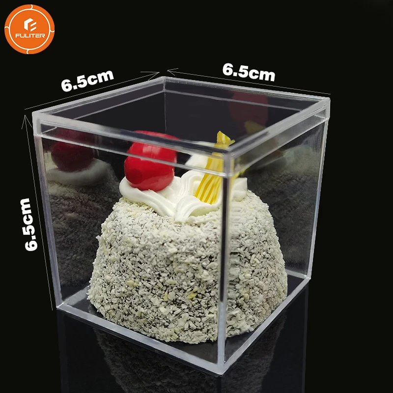 

65mm Square Wedding Luxury Gift Display Clear Acrylic Box For Cake