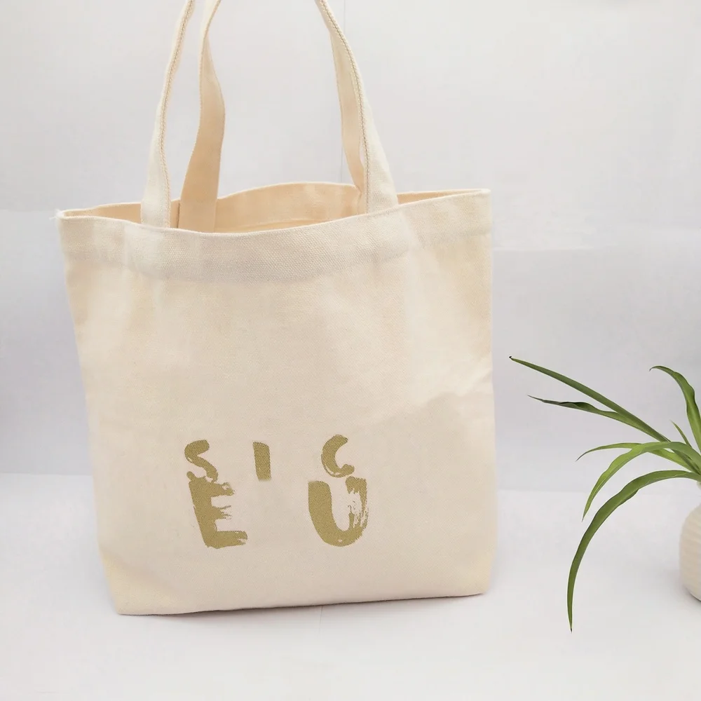 

China Wholesale Custom Small Cotton Canvas Tote Bag Print 12 OZ 16, Natural or colors as per your requirement