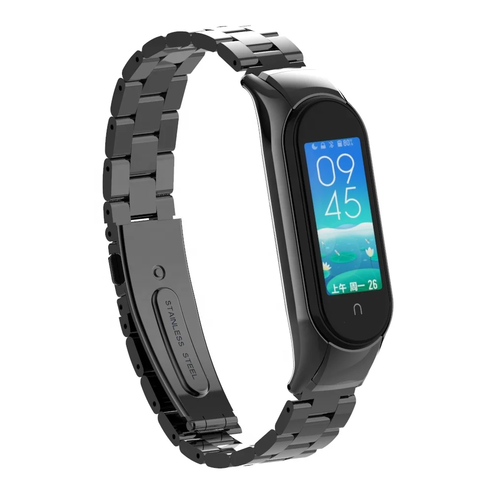 

ODM HOLDMI new 5037 series hot sale black color solid ss miband5 strap 30 colors for xiaomi band 5