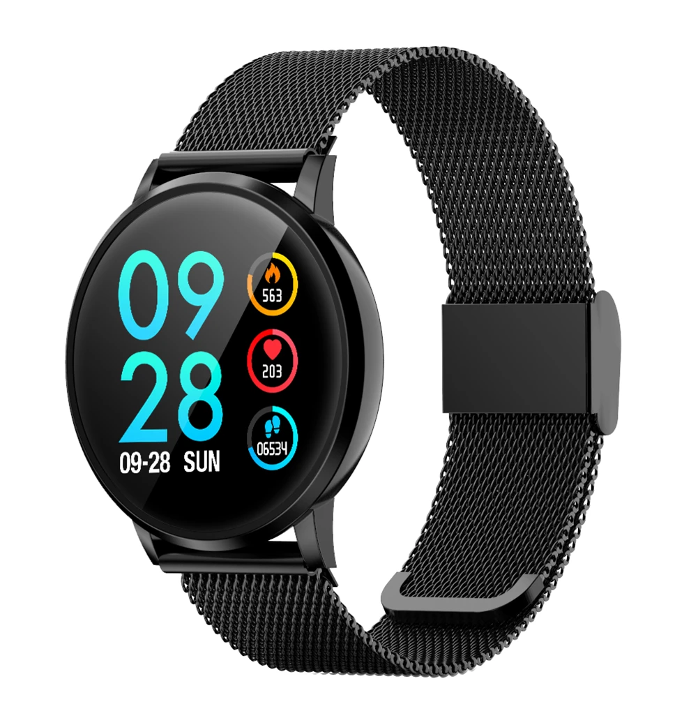 

New Arrivals 2021 HR Sleep Monitor Waterproof Wristwatch Boys Smart Watch Stainless Band for Android iPhone, Multi color