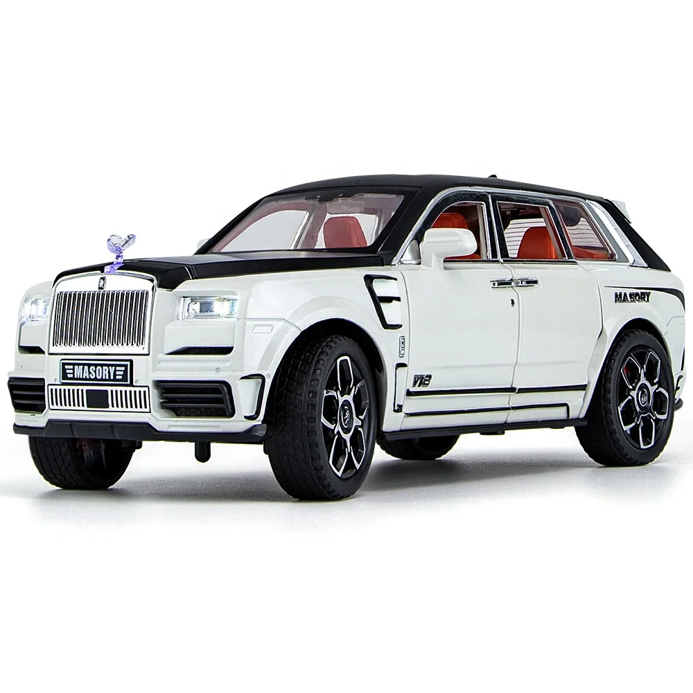 

XHD 1/24 SUV Alloy Car Model MASORY Ornaments Toy Diecast Model With Sound And Light Pullback Car Toy