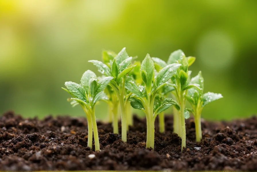 Fresh petersilie sprigs with dew drops on garden soil