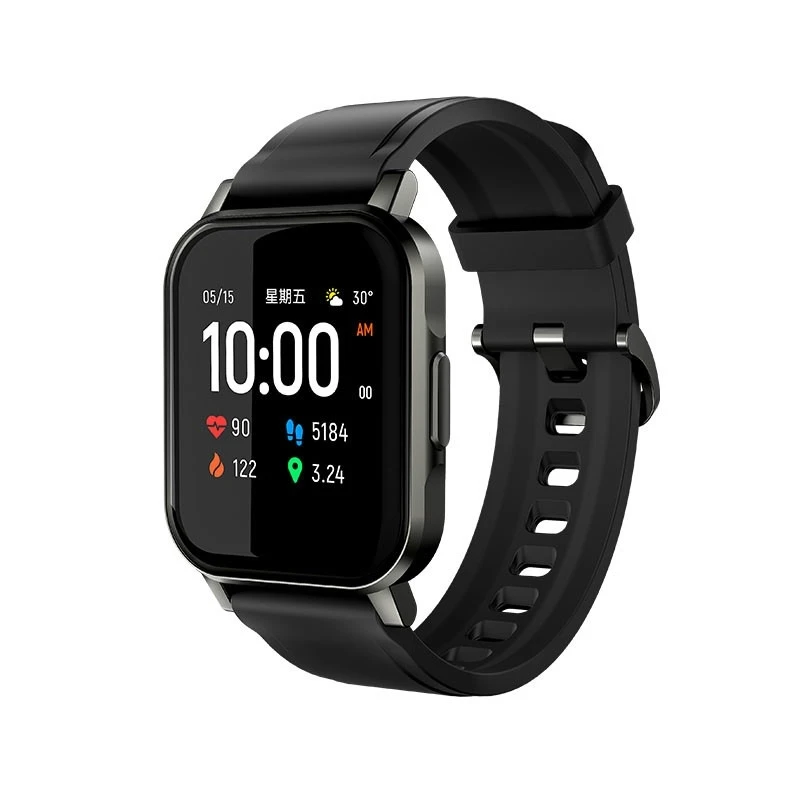 

Haylou Solar LS02 LS05S Smart Watch Sport Metal Heart Rate Sleep Monitor IP68 Waterproof iOS Android Global Version for Xiaomi, Black
