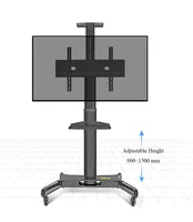 

Height Adjustable Tilt swivel tv mobile cart 360 Universal TV Cart Mount Stand With DVD Tray for 32-65inch up to 45.5kg