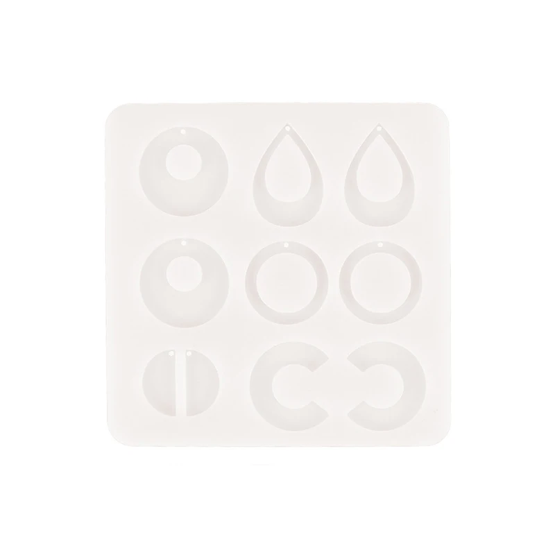 

DIY earring jewelry epoxy resin silicone mold for resin crafts, White
