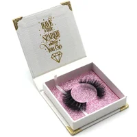 

3D real mink eye lashes vendor wholesale cruelty free false eyelashes with custom eyelash packaging box