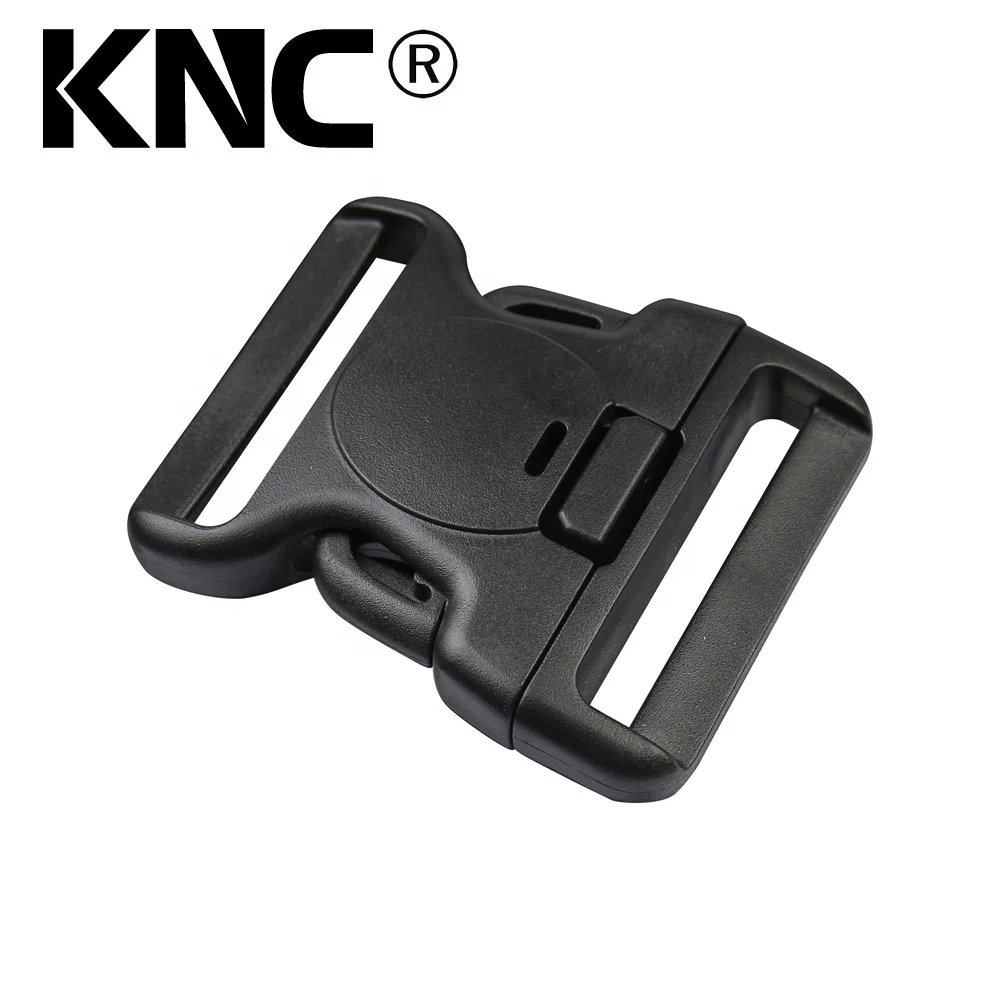 

50 60 mm belt hook custom logo side release buckles, Black, customize color
