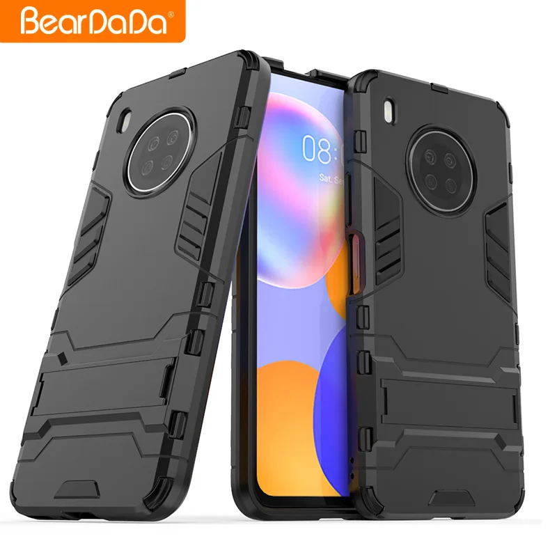 

Hybrid tpu pc protective Creative kickstand Phone Case Shockproof Mobile Covers for Huawei Y9A