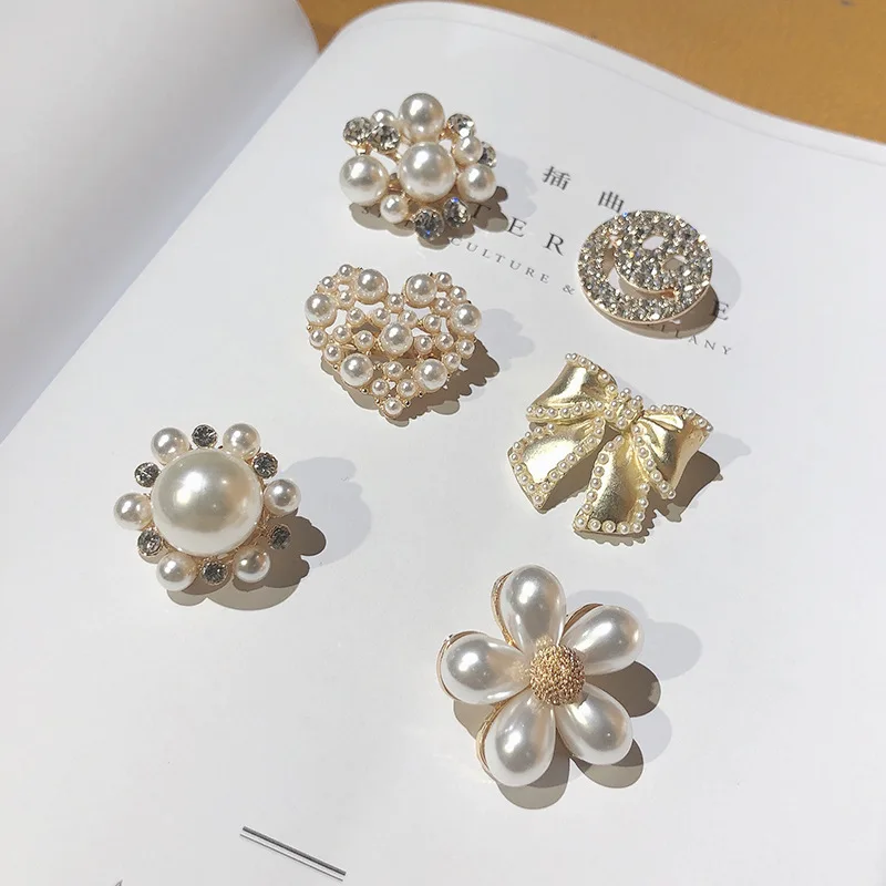 

Shangjie OEM broche gold designer brooch korean pearl brooch pin brooches women, Sliver/gold