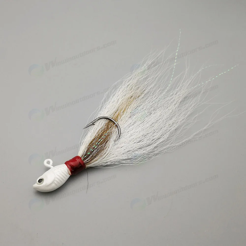 High Quality Lead Jig Heads With Custom Natural Deer Hair Bucktail Jig Fishing Lures Buy Lead