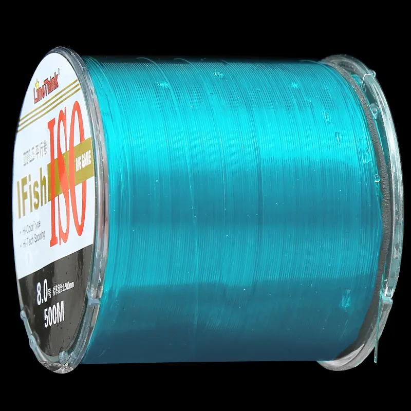 

500M ISO Nylon Fishing Line Super Strong Nylon Monofilament Fishing Line, 8 colors