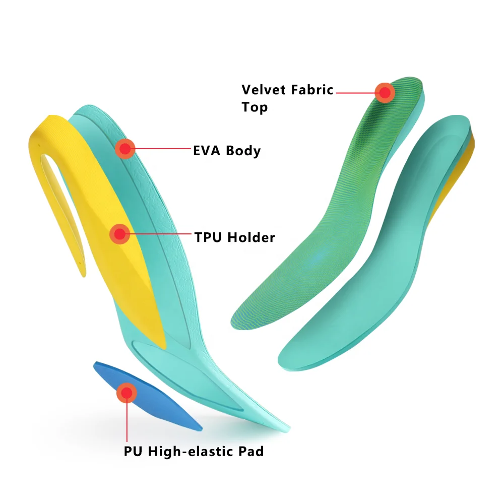 

JOGHN EVA Shoe Insoles Sports Insoles Comfort flat feet Insoles, Green