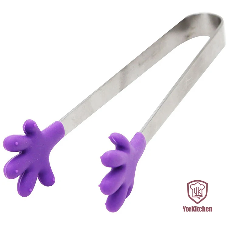 

Mini Silicone Hand Shape Tongs For Muffins Pancakes Handy Tongs