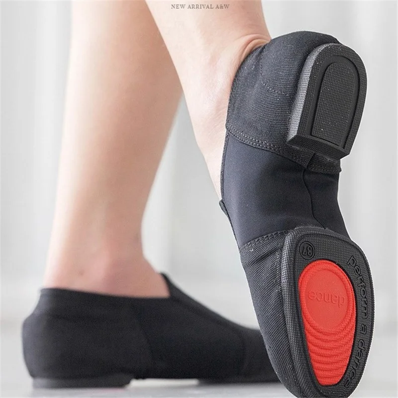 

Wholesale Cheap In Stock Black Men Women Dance Wear Stretch Canvas Jazz Shoes