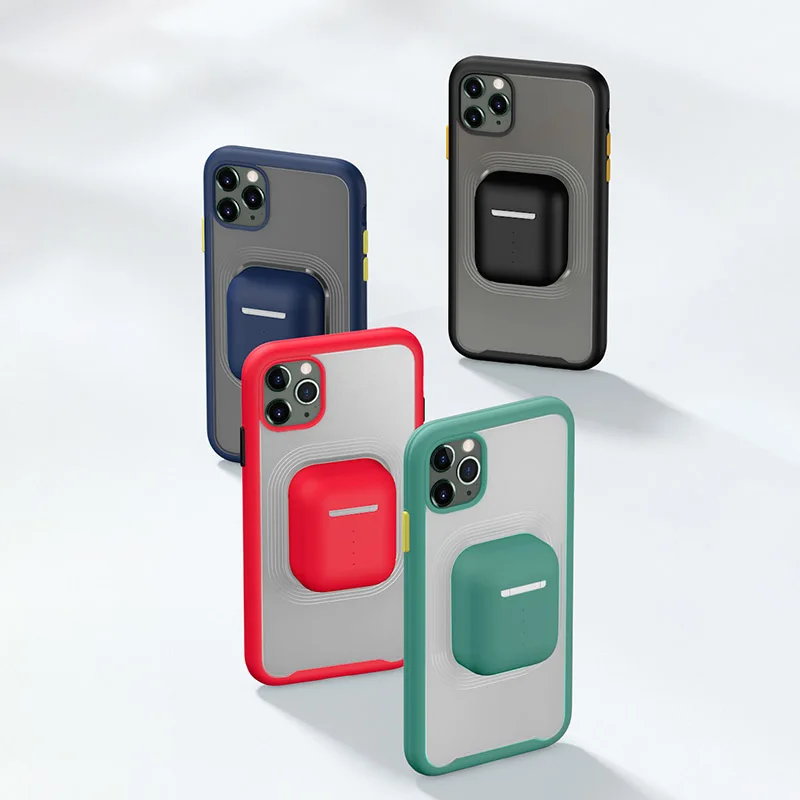 

Magnetic Phone Case with Matching For Airpod Charging Phone Case For iPhone 11 Pro Max, Multi colors