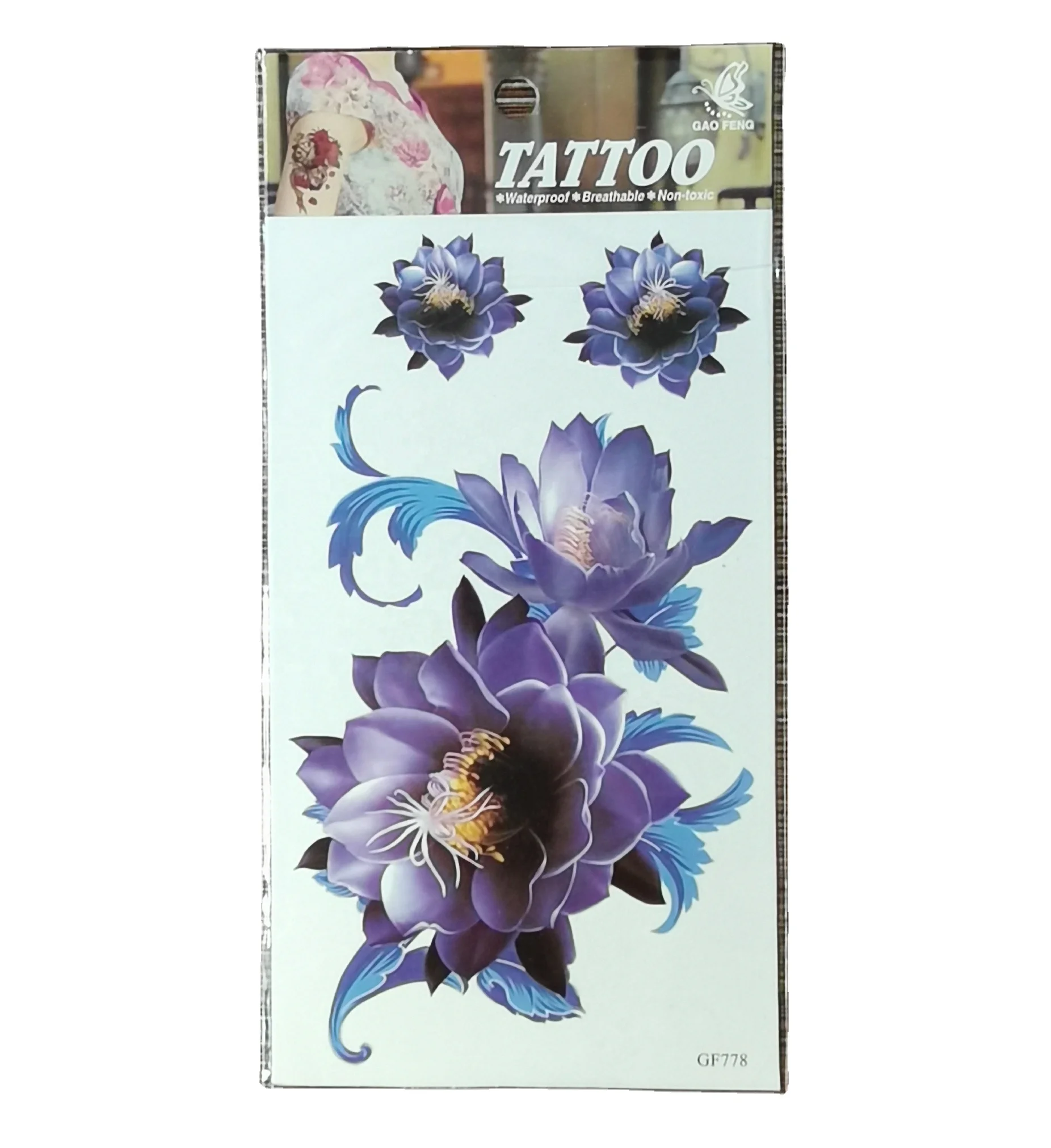 

Cheap 2022 Eco-friendly New Pretty And Colorful Eco-Friendly Flower Wholesale Girl Temporary Complete Tattoo Set, Colourful