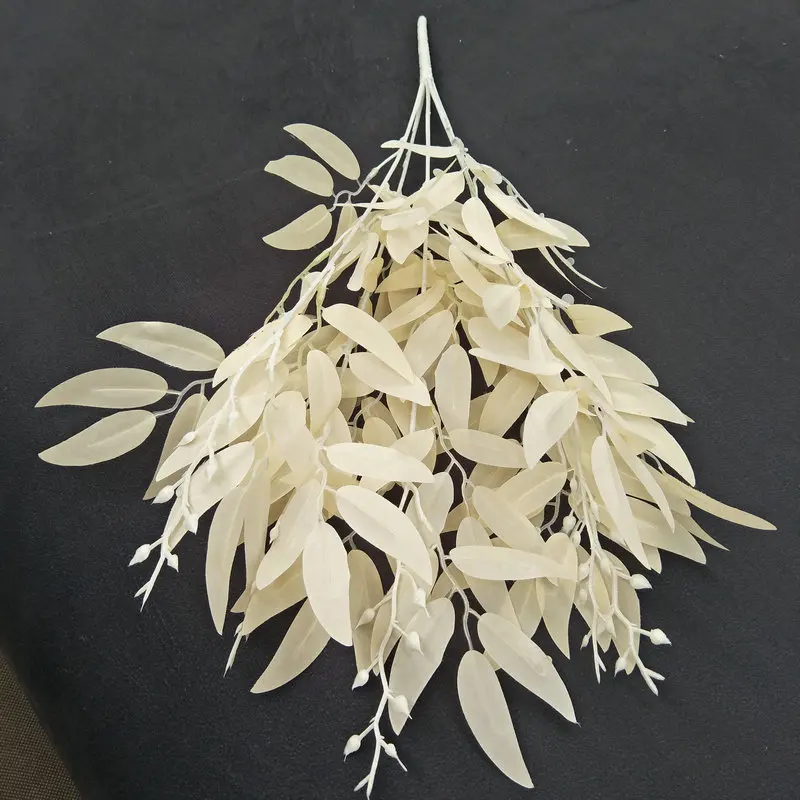 Green Fabric Leaves Factory Wholesale Artificial Willow Leaves