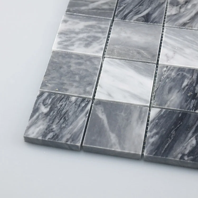 High quality Classical Italian Grey Square Marble Mosaic Floor