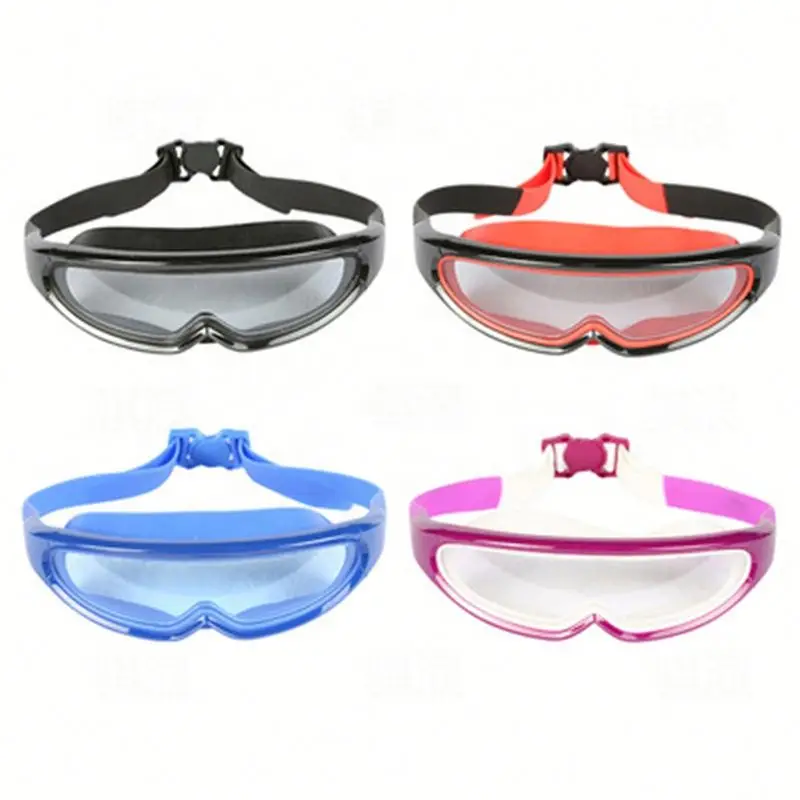 

Waterproof Comfortable Anti-fog Large Frame Flat Adult Swimming Glasses, 6 colors