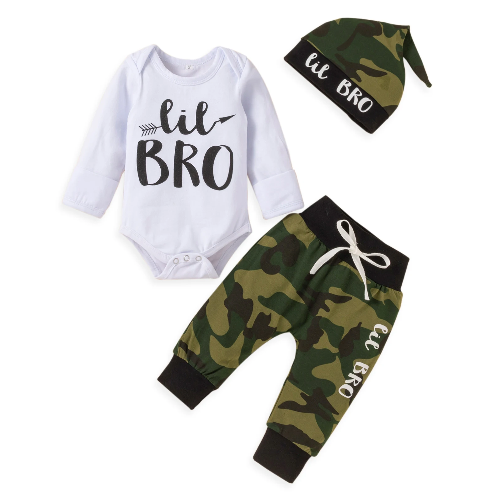

Wholesale Baby Boy Boutique Clothing Sets New Born Baby Clothes Long Sleeve Cotton Baby Boys Romper Set, As color