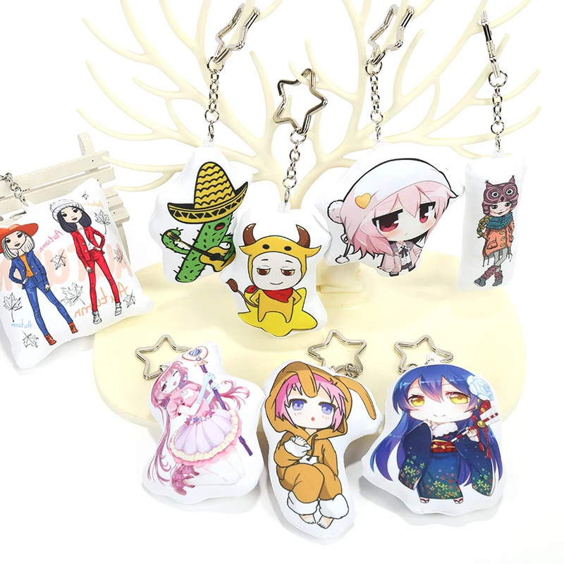 

bomaijie charms funny gift cute custom mini dakimakura keychain anime