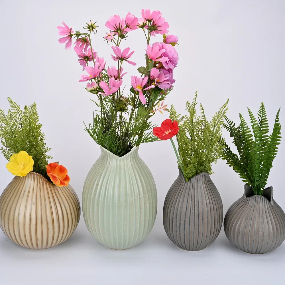 

Popular ceramic flower vase for home decor, Customized