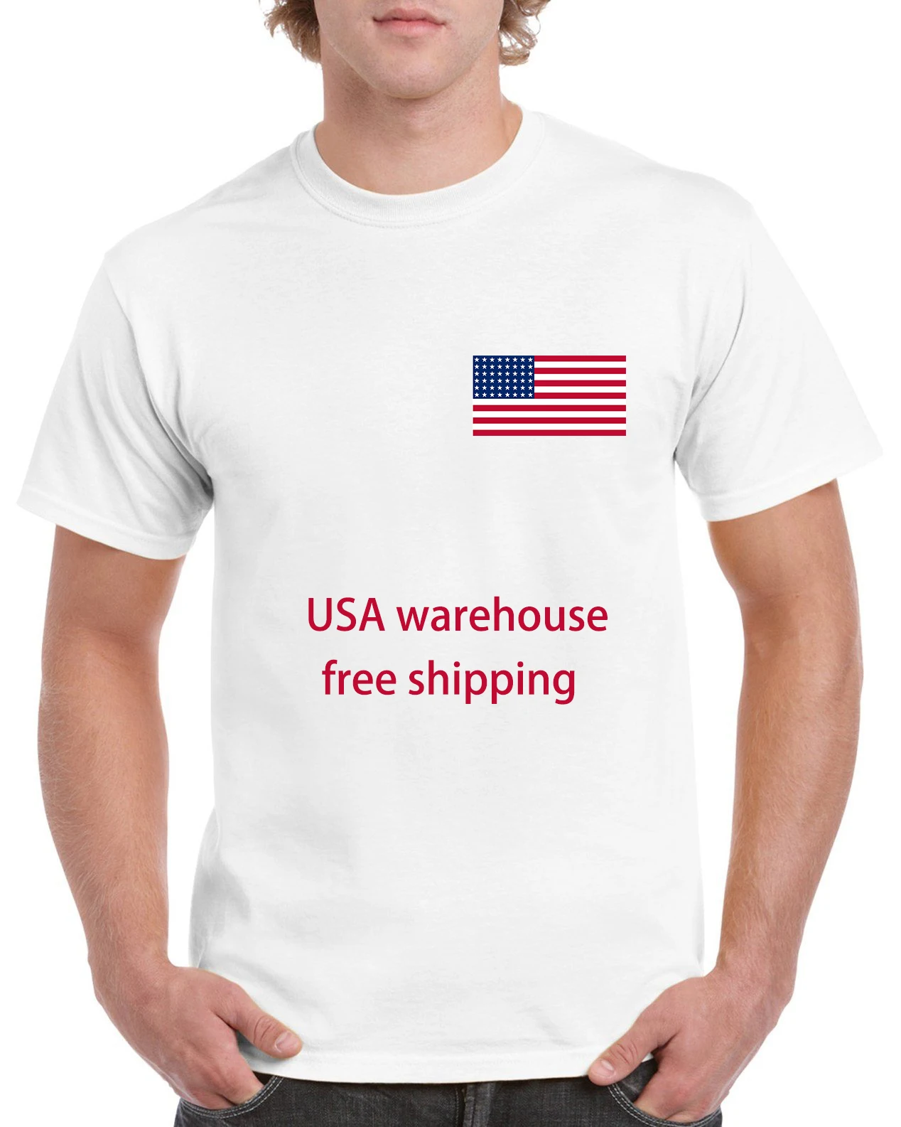 

USA Warehouse Free Shipping Bulk Blank Men's Woman Unisex 100% Polyester T Shirts Sublimation Custom Printing With Logo T-shirt, Multiple color options