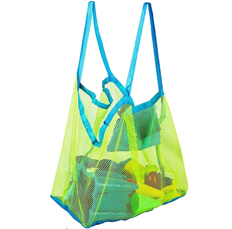 

Beach Bag Shopping Tote Durable Sand Away Kids Beach Swim and Pool Toys Balls Storage Bags Packs, Green , or custom color