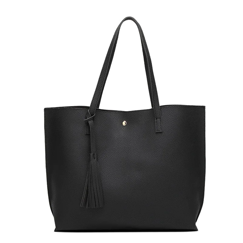 

S0125B Cost-effective European and American fringed large-capacity women's single shoulder tote shopping bag