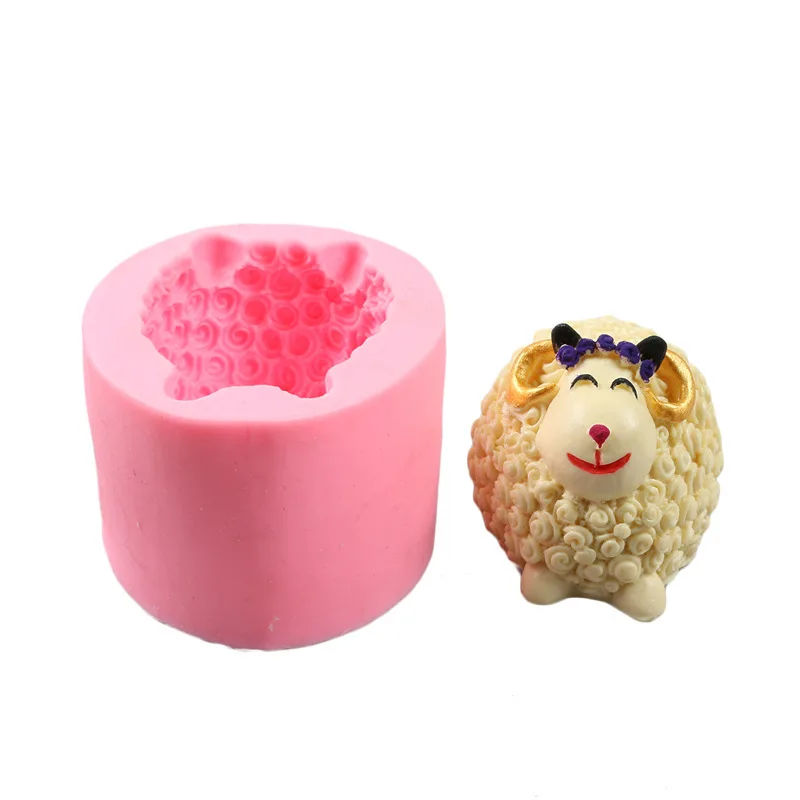 

Cute Animal 3d Sheep Silicone Mold For Diy Soap Mould Candy Cupcake Cake Topper Decoration Gum Paste Chocolate Jelly