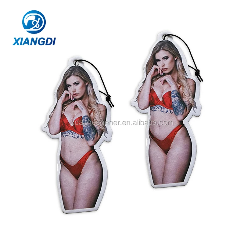 Sexy Girl Paper Air Freshener For Car Hat Printed With Customized Logo Long Lasting Smell High
