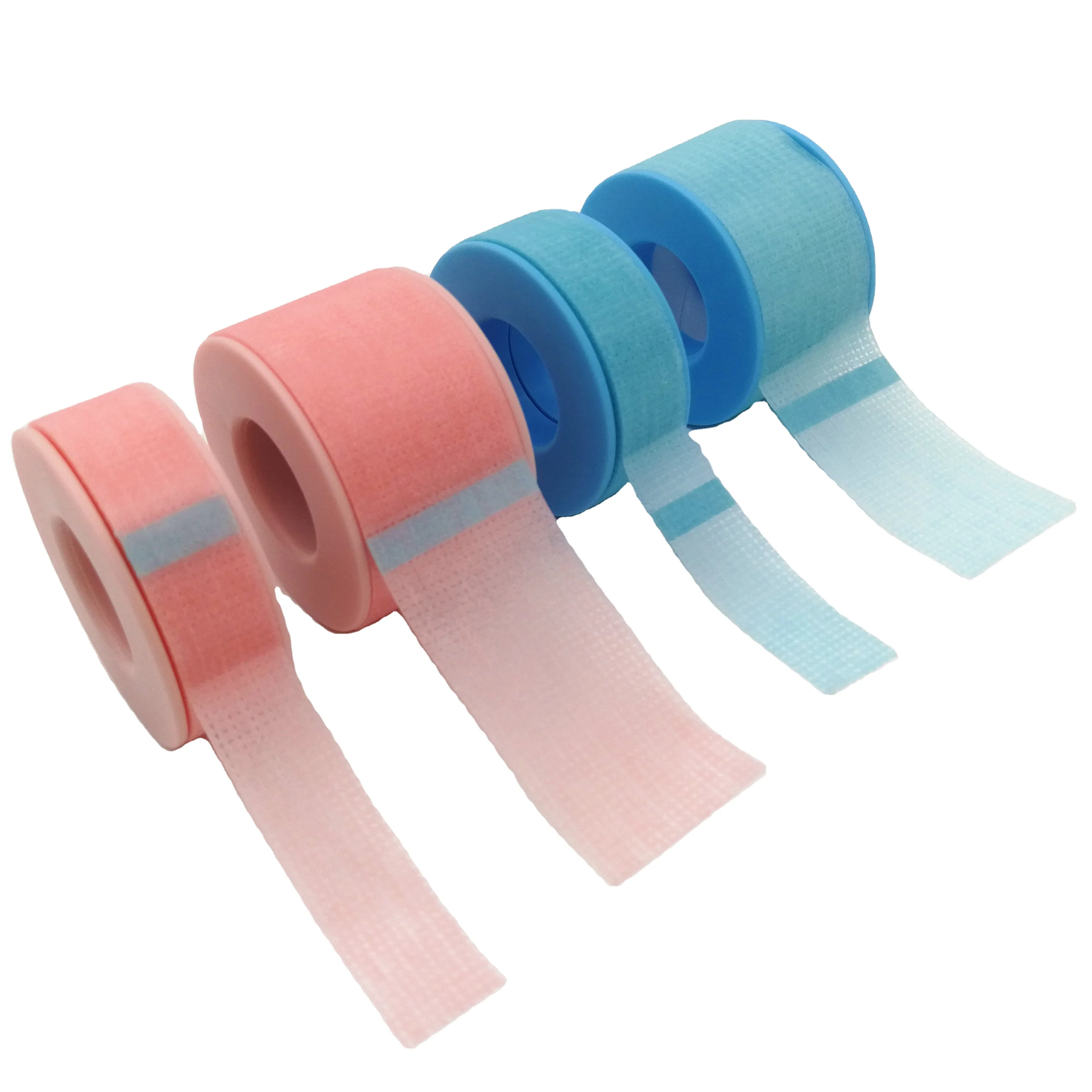 

Professional Pink Blue Nexcare Sensitive Skin Under Eye Lash Pink Eyelash Extension Medical Silicone Gel Adhesive Tape, Blue pink