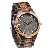 

dropship cheap oem custom logo waterproof stainless and wood made watch