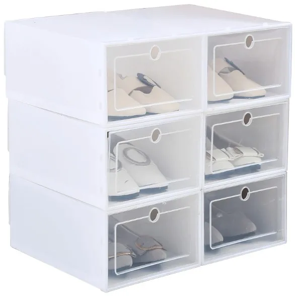 

High Quality Household Plastic Folding Shoe Box, Customized color