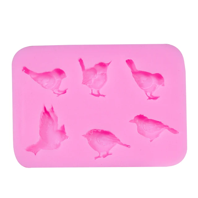 

High quality bird silicone mold handmade soap candle cake decoration tools, Pink