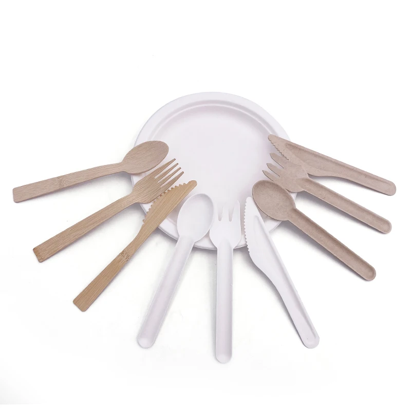 

ice cream paper cake knife straw spoons cup with lid spoon disposable and fork, Nature