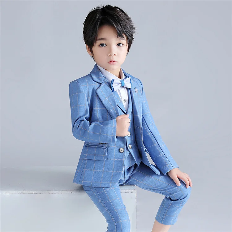 

Jacket Kids Formal Tuxedo Dress Clothes Sets Child Cool Party Blazer Boys Wedding Suit, As the picture show