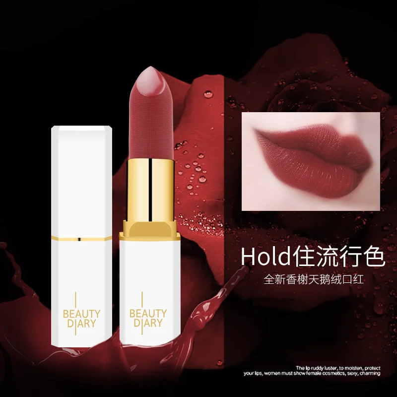 

Wholesale cosmetics lips moisturize beauty Matte Lipsticks Best Quality Easy Coloring Herbal Waterproof Lasting Lipstick, 9 colors