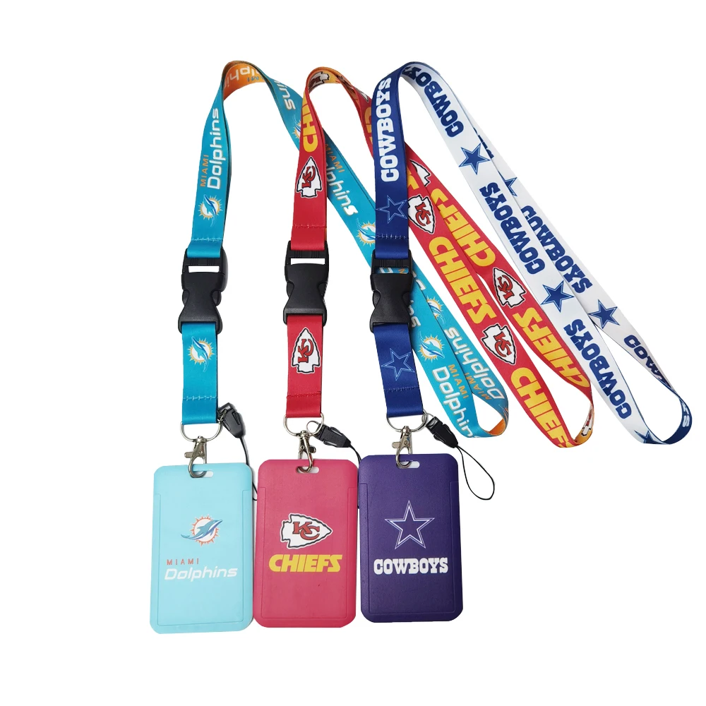 

Factory Direct Sell Dallas Cowboys Lanyard with ID Badge Holder American Football Club Strap with Id Holder