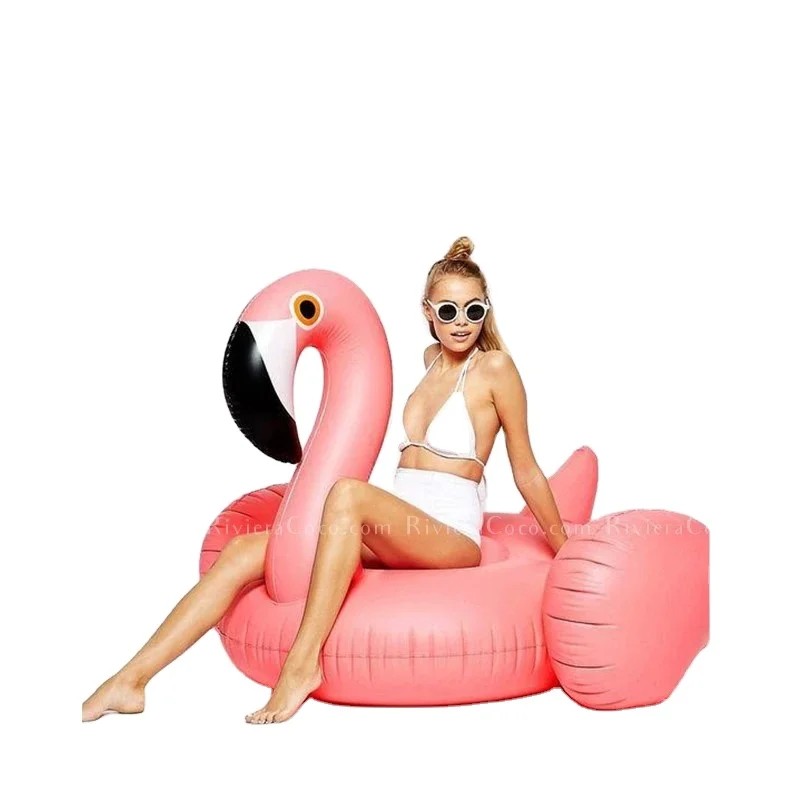 

New Water Toy 2021 Summer Premiums Water Float Adult Inflatable Rideable Flamingo best pool floats promotional items, As pictures