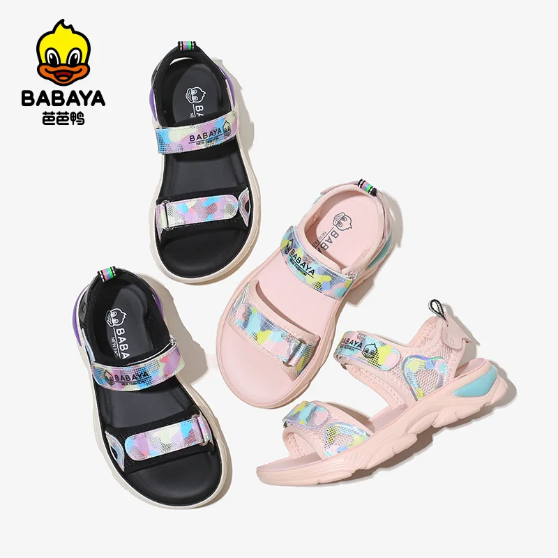 

36022 HUANQIU Comfortable Fit Soft Antiskid Breathable Summer Girls Sandals For Kids, As picture