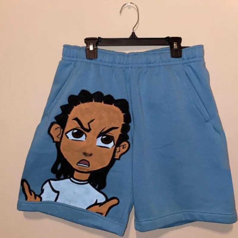 

2021 summer cotton custom graphic shorts designer jogger cartoon character print shorts for men