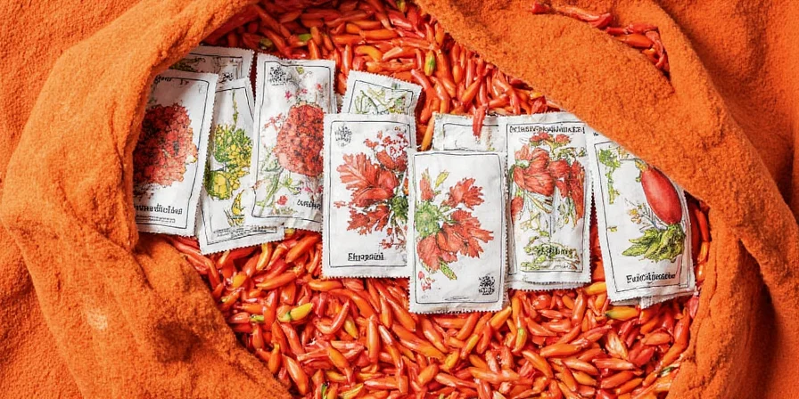 Close-up of a generic chili seasoning packet.