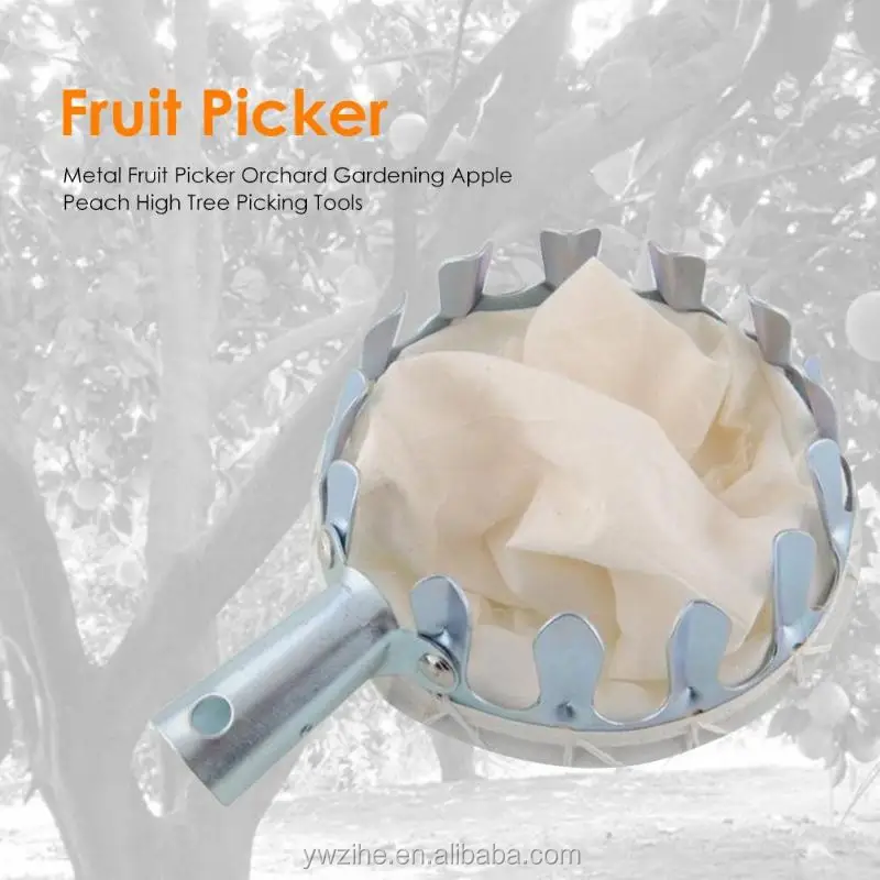 Metal cueille fruit pratique tissu verger jardinage Apple Peach Haute Arbre 