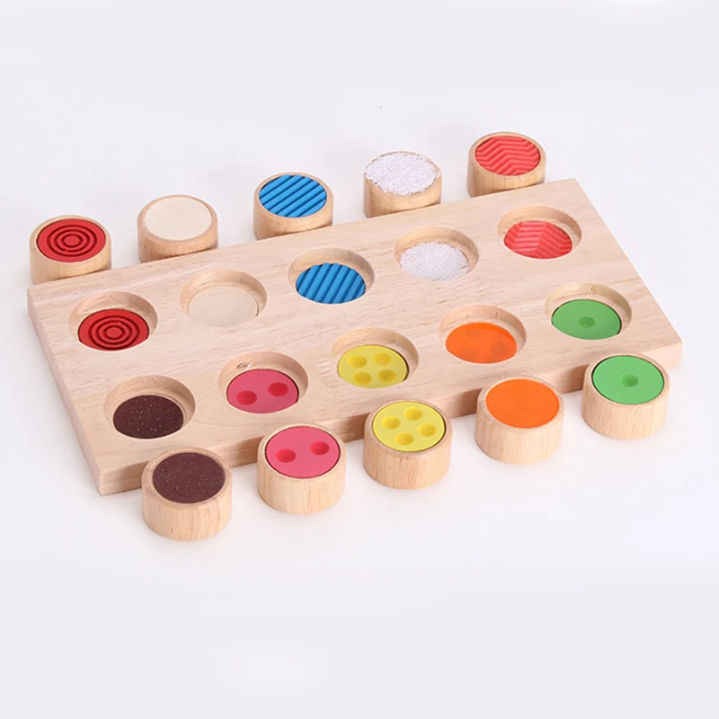 

Pretend play preschool wooden juguetes montessori educational sensorial teaching baby touch training game toy for kids toys 2022