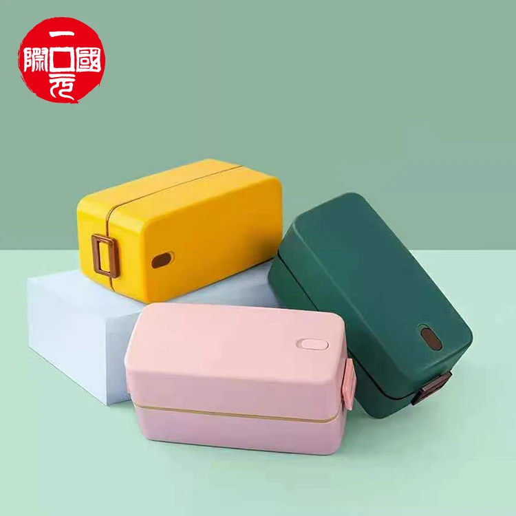 

Japanese style lunch box bag for adults lunch box plastic double layer lunch box