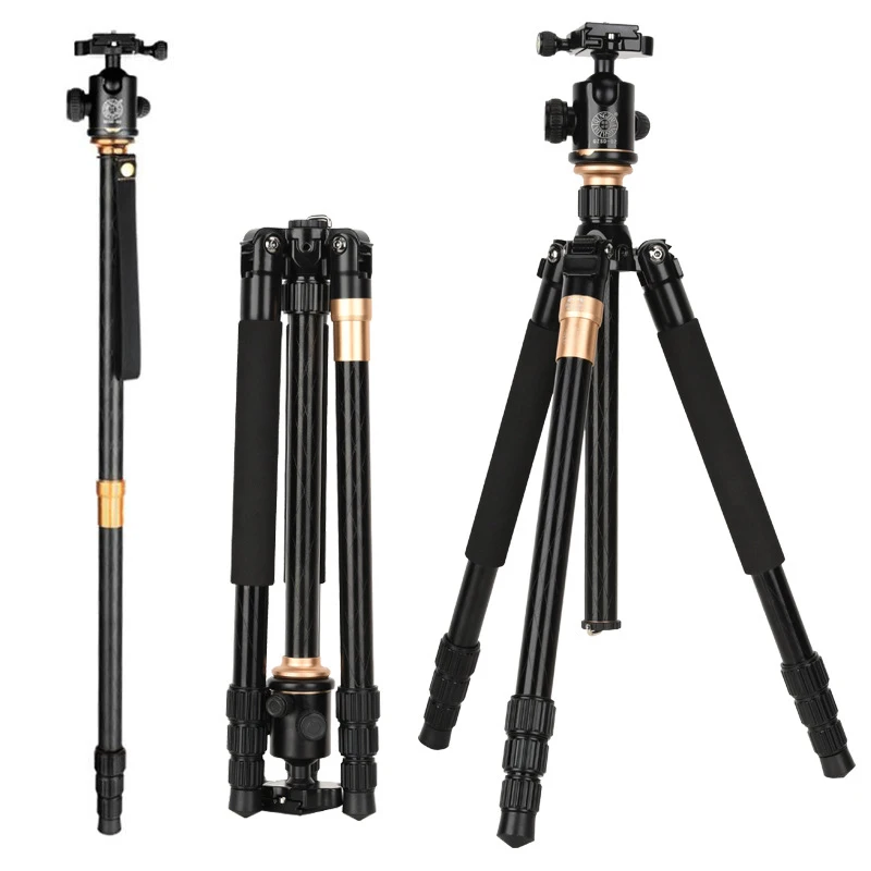 

FOSOTO Q999 High Quality Photography Tripod for Camera Video Folding Aluminum Alloy Professional Tripod LED Ring Light Stand