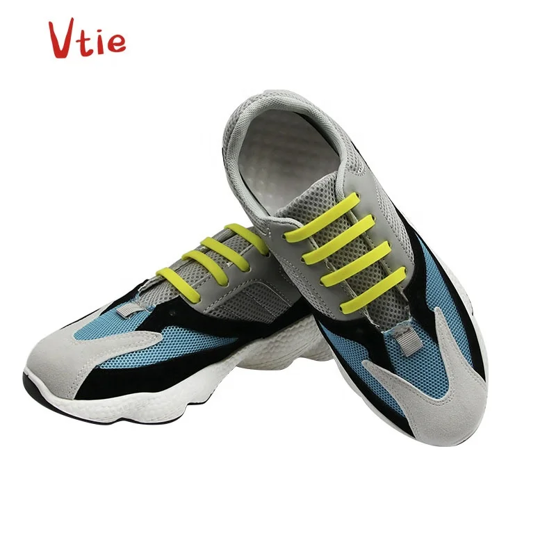 

Best sale high quality fashion child silicone no tie shoelaces for running shoes, 13 colors