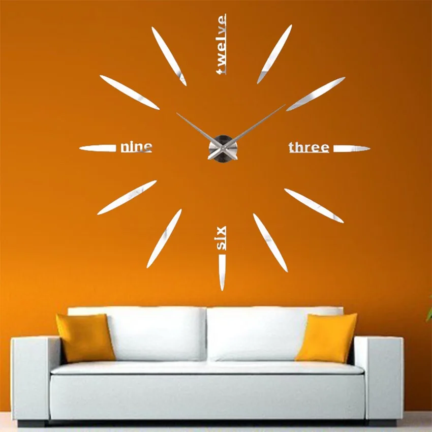 

Novelty modern design home decorative wall sticker clock 3D wall clocks home decoration