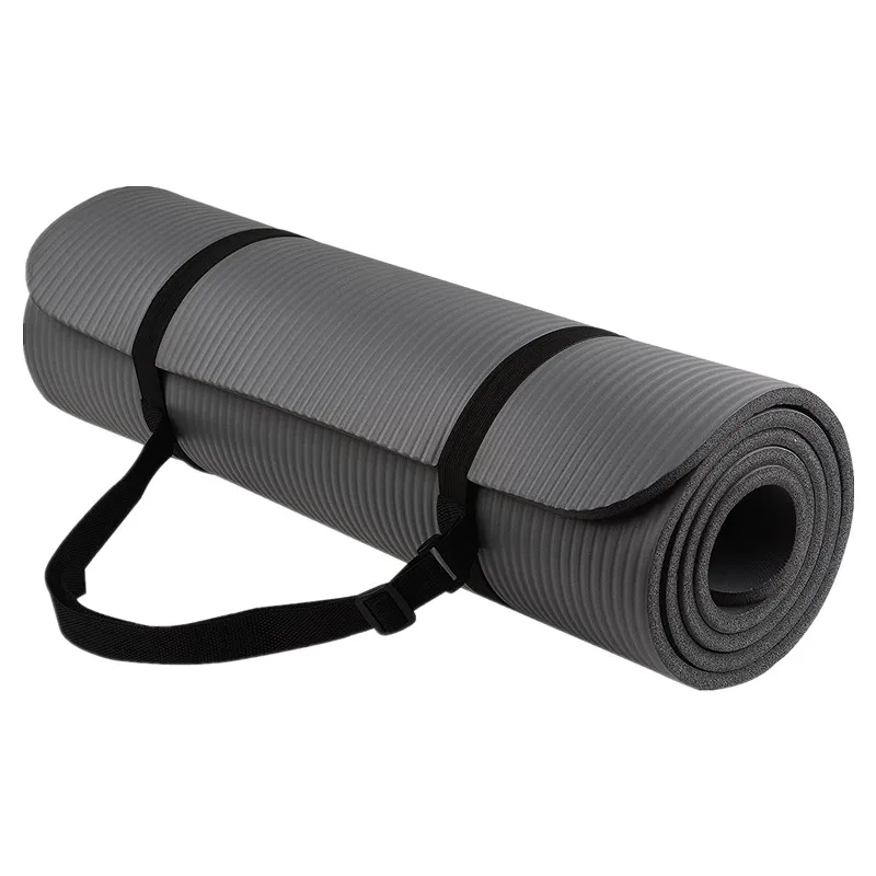 

BalanceFrom supplier GoYoga All-Purpose 1/2-Inch Extra Thick High Density Anti-Tear Exercise Yoga Mat with Carrying Strap, Gray,, Customized color